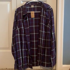 Duluth Trading women’s free swingin’ flannel shirt